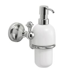 NEVIS szappanadagoló, kerámia, króm