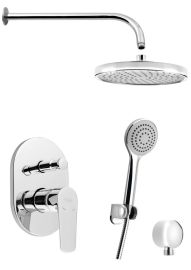 AQUALINE LOTTA falbasüllyesztett zuhanyszett, 2-irányú, króm