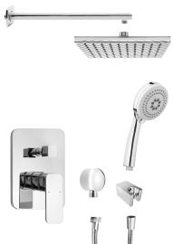 AQUALINE FACTOR falbasüllyesztett zuhanyszett, 2-irányú, króm