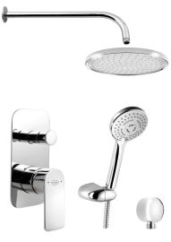 AQUALINE DAPHNE falbasüllyesztett zuhanyszett, 2-irányú, króm