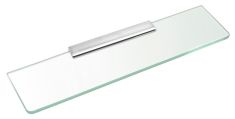 üvegpolctartó transzparent üveggel, 500mm, króm
