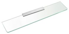 üvegpolctartó transzparent üveggel, 700mm, króm