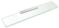 üvegpolctartó transzparent üveggel, 800mm, króm