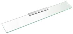 üvegpolctartó transzparent üveggel, 1000mm, króm