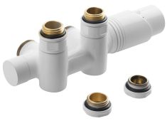 BRUCKNER WICHER COMBI csatlakozókészlet, termosztátos szelleppel, 50mm, matt fehér