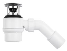Sifon pro vany s přepadem, průměr otvoru 50mm, DN50, krytka chrom