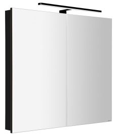 GRETA LED tükrösszekrény, 81x70x14cm, matt fekete