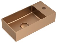 AURUM mosdó klik-klak lefolyóval, balos, 36,5x18cm, matt rózsaarany