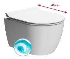 GSI PURA fali WC, Swirlflush, 35x46cm, duál matt fehér
