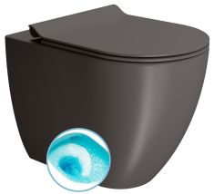 GSI PURA álló WC, Swirlflush, 36x55cm, alsó/hátsó kifolyású, duál matt bistro