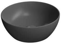 GSI PURA kerámiamosdó, pultra helyezhető, átm:32cm, matt fekete