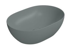 GSI PURA kerámiamosdó, pultra helyezhető, 50x35cm, matt agave