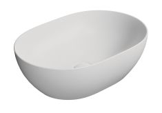 GSI PURA kerámiamosdó, pultra helyezhető, 50x35cm, matt fehér