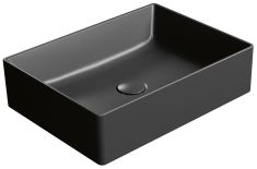GSI KUBE X kerámiamosdó, 50x37cm, matt fekete