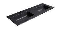 GSI PURA SLIM dupla kerámiamosdó, 122x46cm, matt fekete