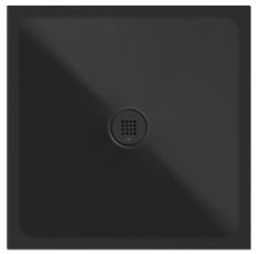 GSI EXTRA FLAT zuhanytálca, 80x80x2cm, matt fekete