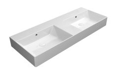 GSI KUBE X dupla kerámiamosdó, 120x47cm, csiszolt alsó élekkel, furat nélkül, ExtraGlaze