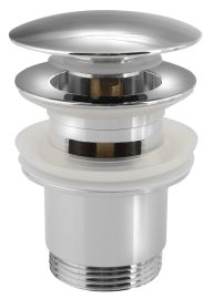 AQUALINE KLIKLAK mosdó lefolyó, 1"1/4 nagy dugóval, sárgaréz króm CV1007