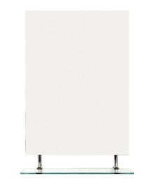 Sapho WEGA fürdőszoba tükör üveg polccal, 60x80 cm 60092-6