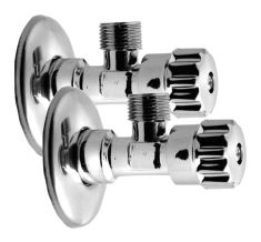 Sarokszelep 3/8" x 1/2" anya nélkül, króm 5316 Sapho