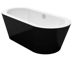 Bette STARLET Oval Silhouette szabadon álló kád 175x80 fekete-fehér 2680-0350-CFXXK