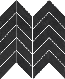 ADVANCE BLACK CHEVRON MOSAICO kőporcelán padlólap/csempe 30x36,5 cm Arte Casa
