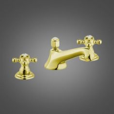 Kludi ADLON mosdó csaptelep 3 lyukas, lefolyógarnitúrával, aranyozott 510464520
