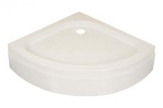 Sanimix akril zuhanytálca negyedköríves, 90x90x15 cm, szifonnal, fém lábakkal 21.03.05