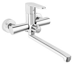 Ferro ALGEO fali kád-mosdó csaptelep, 220 mm-es kifolyóval, króm BAG3A