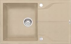 Deante GRANDIOSO egymedencés, gránit mosogató, csepegtetővel, homok színű, 78x49x19 cm ZQN7113