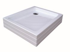 Ravak ANETA PU zuhanytálca, 75x90, előlappal egybeépítve, téglalap, fehér A003701120