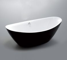 Wellis AREZZO BLACK szabadon álló kád 180x87, fekete-fehér 17020516-441