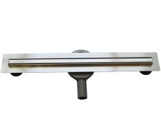 Arezzo Design Keskeny rozsdamentes acél zuhanyfolyóka, Steel ráccsal, 50 cm, AR-500K