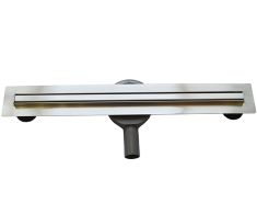 Arezzo Design Keskeny rozsdamentes acél zuhanyfolyóka, Steel ráccsal, 70 cm, AR-700K