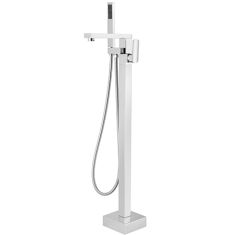 Arezzo Design Szabadon álló kádtöltő csaptelep, zuhanyszettel, KEROX kerámiabetéttel, króm, AR-17003