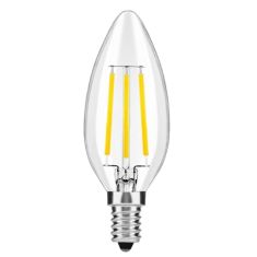 Avide FILAMENT CANDLE retro LED izzó, E14, 4W, természetes fehér fényű ABLFC14NW-4W