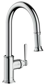 AXOR Montreux mosogató csaptelep kihúzható zuhanyfejjel rozsdamentes acél hatású 16581800 Hansgrohe