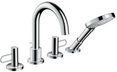 AXOR Uno 4-lyukú peremre szerelhető kádtöltő csaptelep, króm 38445000 Hansgrohe