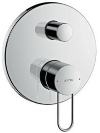 AXOR Uno falba építhető kád-zuhany csaptelep, Loop fogantyú, szálcsiszolt nikkel 38428820 Hansgrohe