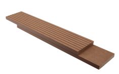 Oldaltakaró WPC burkolathoz, csokoládébarna, 2.9 m-es szál, 12x5.5x290 cm B12-55-SN401