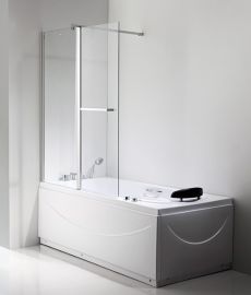 Niagara Wellness BALI kádparaván, átlátszó/króm, 120x140 cm 399-306