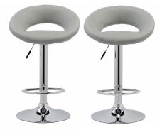 BipiLine 2 db bárszék S-01, állítható magasság, Szürke
