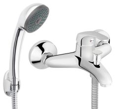 Ferro BASIC fali kádtöltő csaptelep, zuhanyszettel, króm BBC11