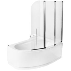 Besco AMBITION 3 részes kádparaván, 123.5x139 cm, 0373