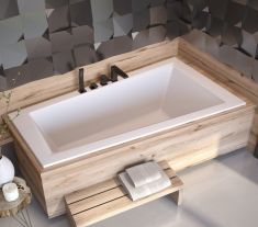 Besco INTIMA SLIM aszimmetrikus akril kád, jobbos, 160x90 cm