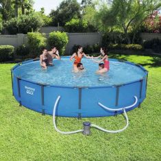 Bestway BAHAMA SUPERIOR kerti medence, fémvázas, 366x76 cm, vízforgatóval, FFA 673