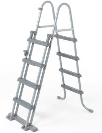 Bestway kétágú biztonsági medence létra 122 cm, pihenővel FFH 038