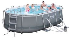 Bestway PUERTO RICO fémvázas medence, 424x250x100 cm, létrával, vízforgatóval FFA 620