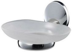 Bisk EMOTION szappantartó, krómozott, üveg 3113