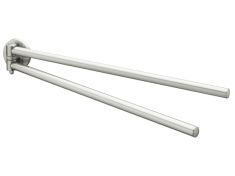 Bisk VIRGINIA fali dupla lengő törölköző tartó, 46 cm, szálcsiszolt nikkel 72126